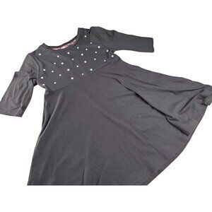 One Step Up Knit Dress Pearl Knee Length Long Sleeve A Line Dress Girls